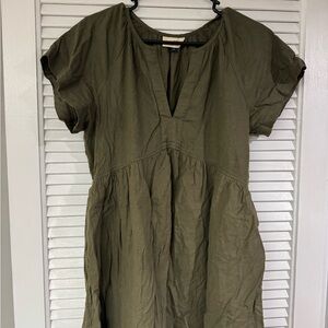 Universal Thread Green Pleated Mini Sundress